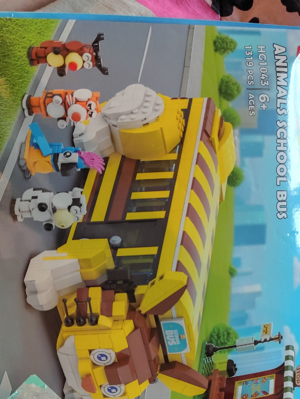 Yellow Animals School Bus Building Toy Set - Kids Toys